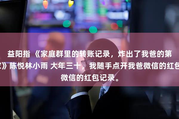 益阳指 《家庭群里的转账记录，炸出了我爸的第二个家》陈悦林小雨 大年三十，我随手点开我爸微信的红包记录。